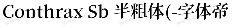 Conthrax Sb 半粗体(字体转换